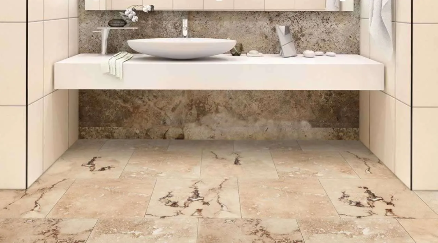Bathroom Travertine, Slate, and Marble