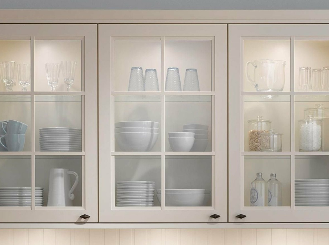 kitchen cabinets glass door