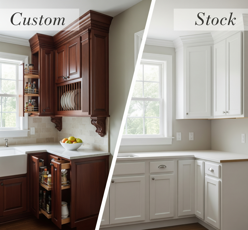 Custom vs Stock Kitchen Cabinets